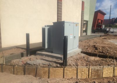 Site Progress with Electrical Box
